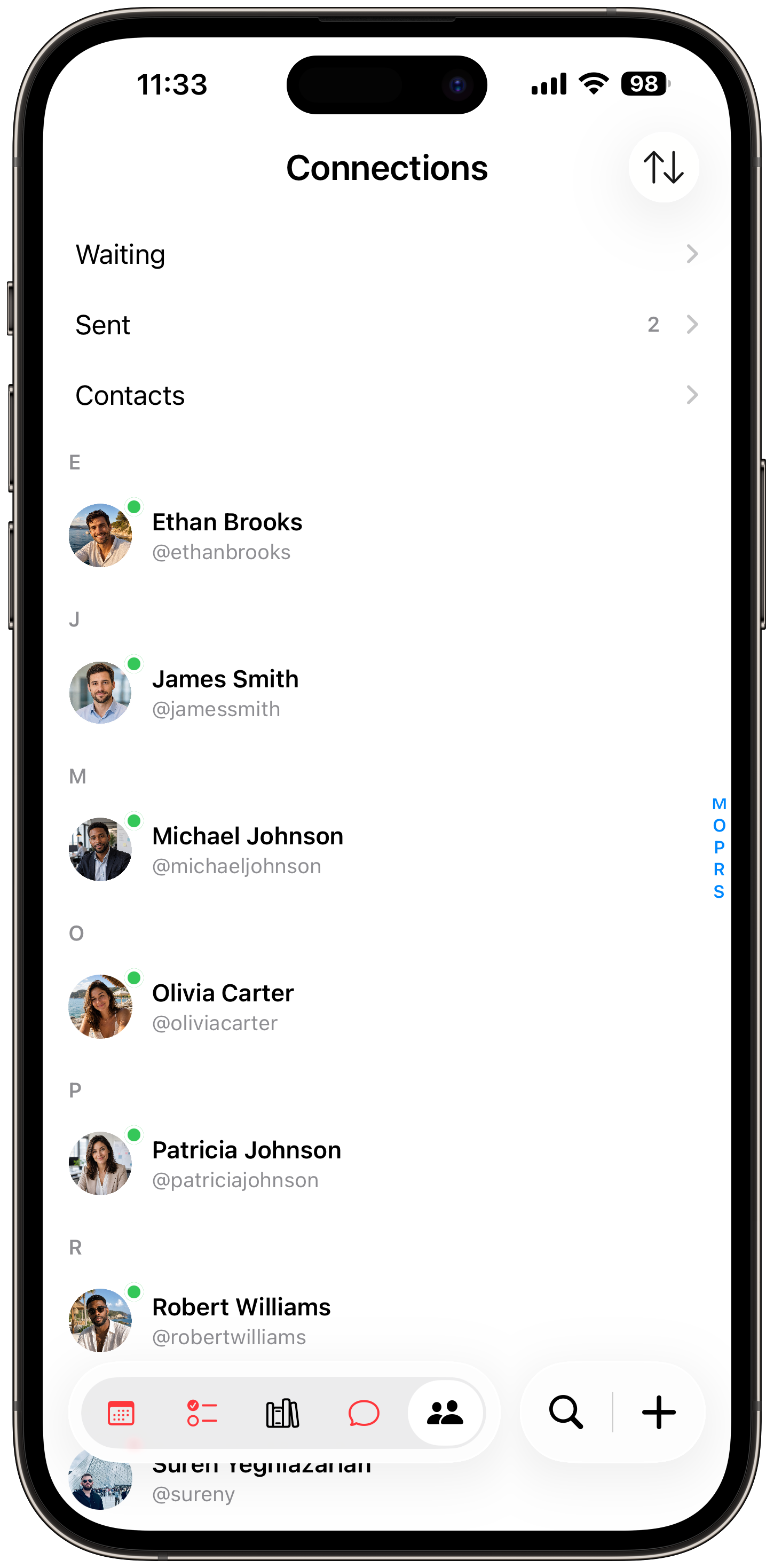 Gridex contacts module